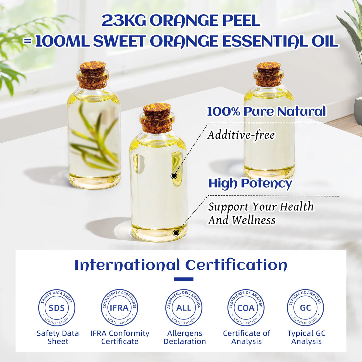 HIQILI 100ML Lavender Jasmine Rose Vanilla Mint Eucalyptus Lemon Essential Oils for Diffuser, Humidifier, Massage, Skin, Hair