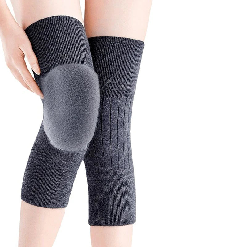 1 Pair Winter Warm Knee Pads For Women Men Old People Cold Leg Arthritis Kneepad Knee Support Rabbit Running Knee Protector