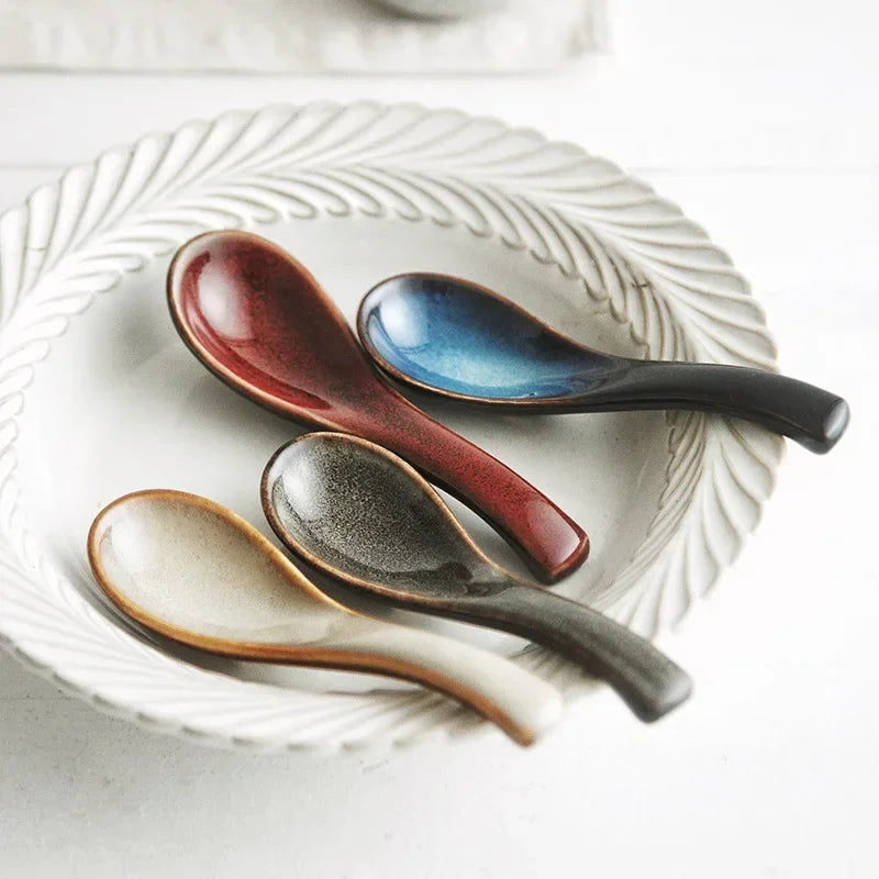 Japanese Tableware Kiln Rice Spoon Soup Porridge Household Creative Restaurant s
