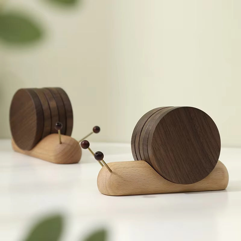 Snail-Shaped Wooden Heat Insulation Pad