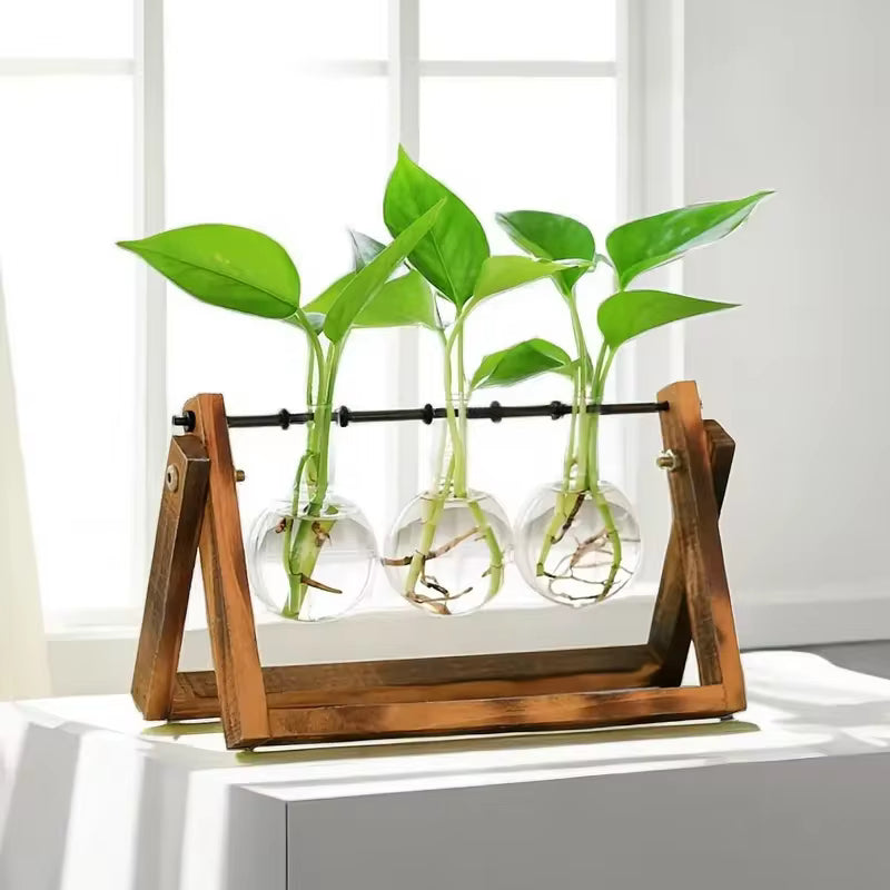 Vintage Glass Planter Trio