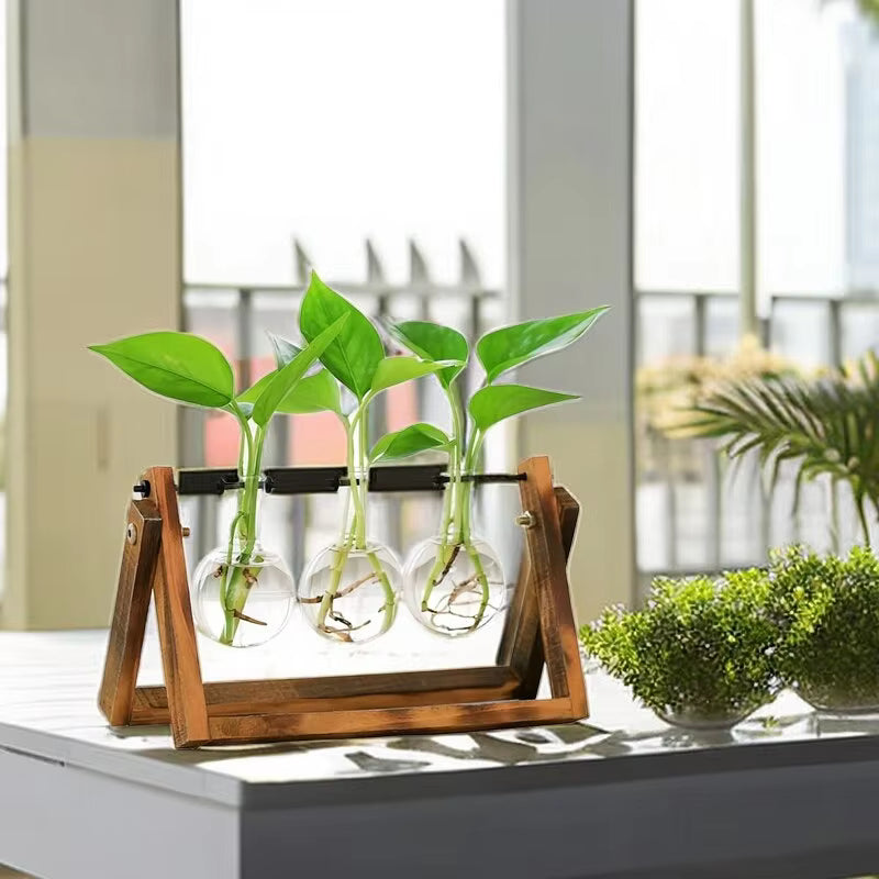 Vintage Glass Planter Trio