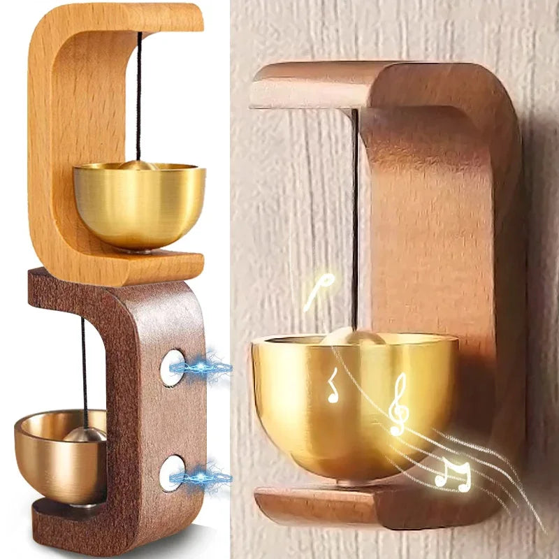 Wooden Brass Wind Chime Doorbell