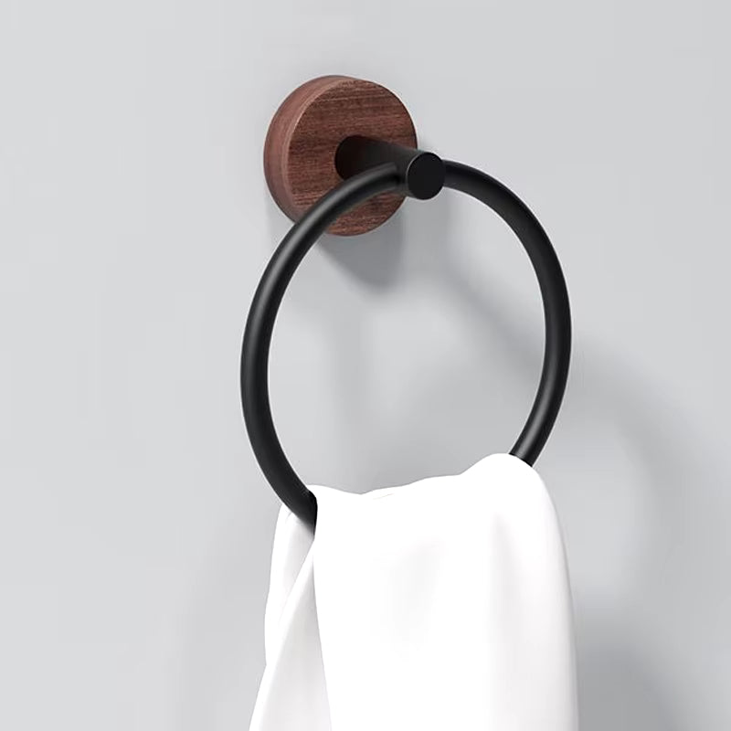 Walnut Aura Towel Ring