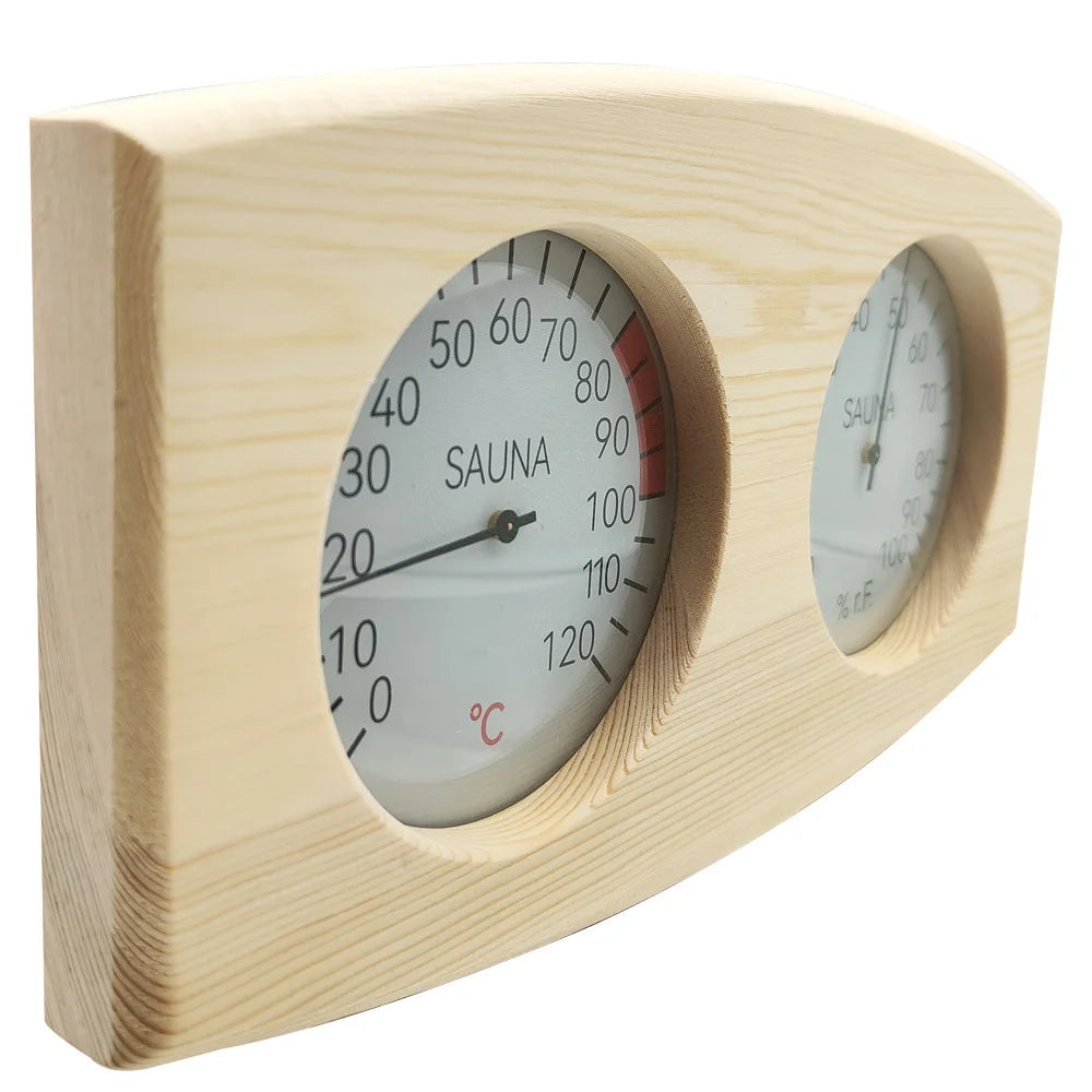 Sauna Dedicated Weat Box Accessories Wooden Sauna Thermometer Sauna Temperature And Humidity Meter