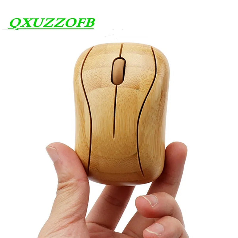 Bamboo Wireless Mouse 2.4g For Computer Laptop Notebook Teblet 1600DPI Optical Ailent Mute Gaming Mice Novelty Gifts 2020 2021