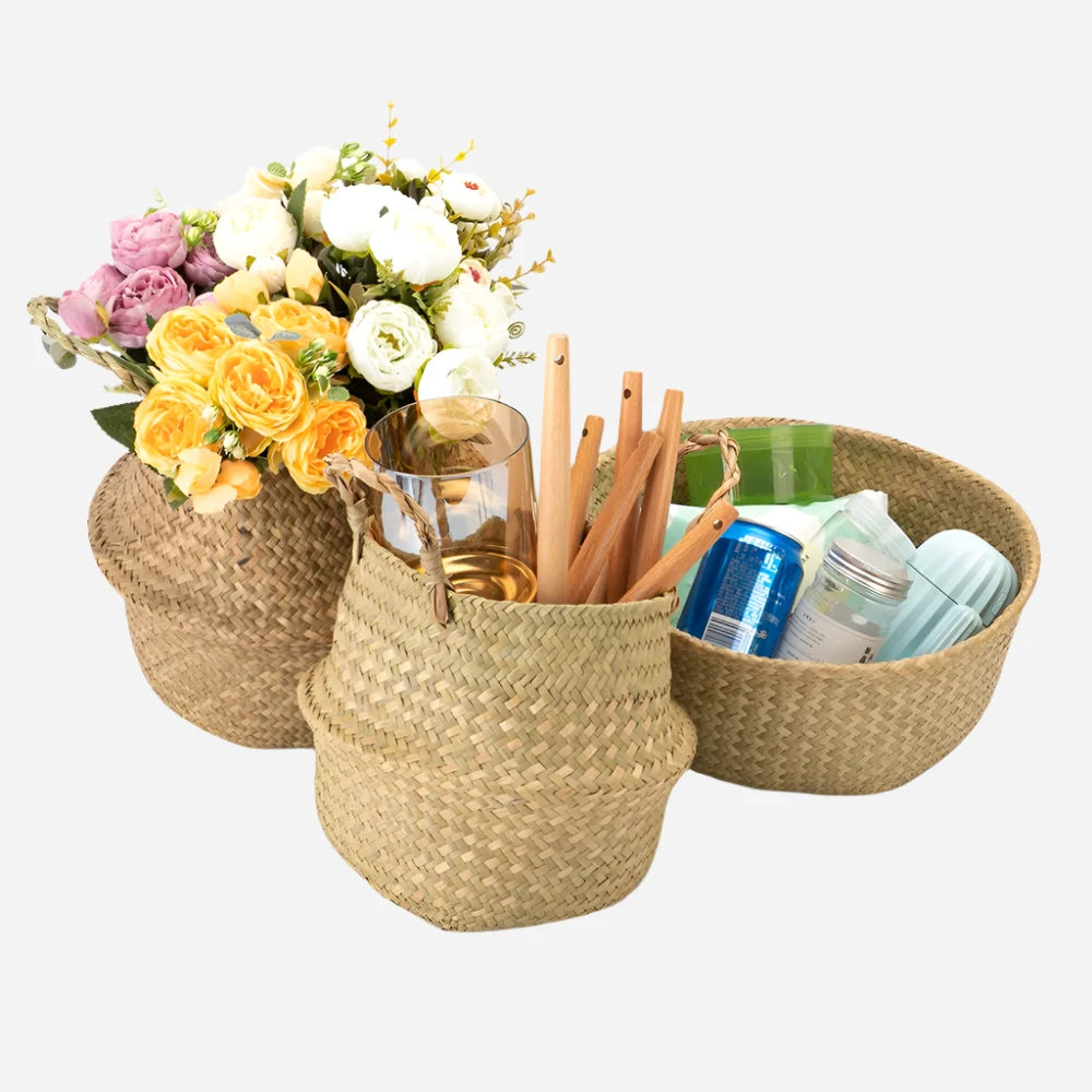 Wicker Planter Storage Basket