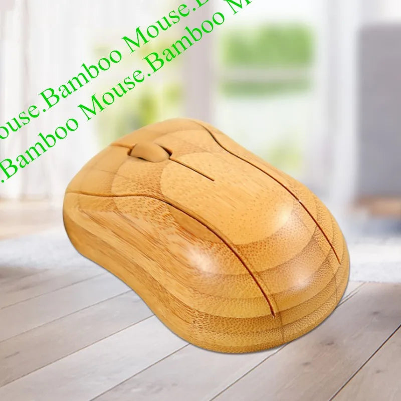 Bamboo Wireless Mouse 2.4g For Computer Laptop Notebook Teblet 1600DPI Optical Ailent Mute Gaming Mice Novelty Gifts 2020 2021