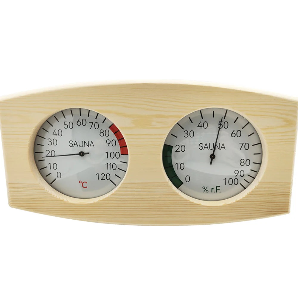 Sauna Dedicated Weat Box Accessories Wooden Sauna Thermometer Sauna Temperature And Humidity Meter