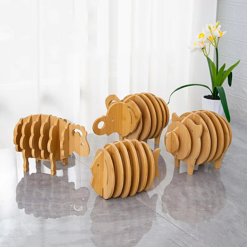 Elephant Multi Wood Tray Wood