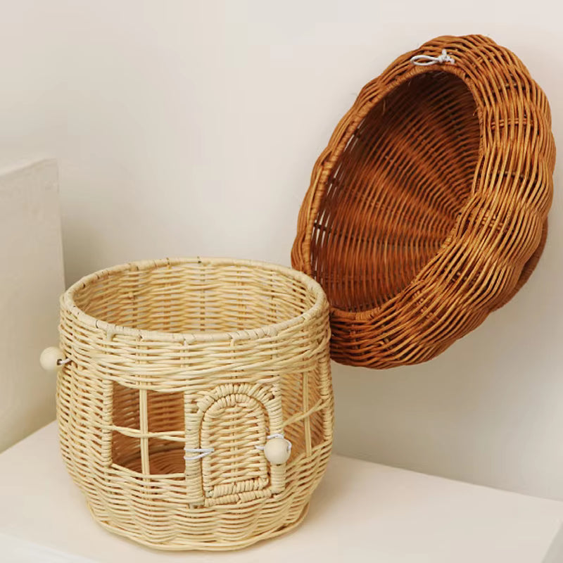 Rattan Woven Mushroom Basket