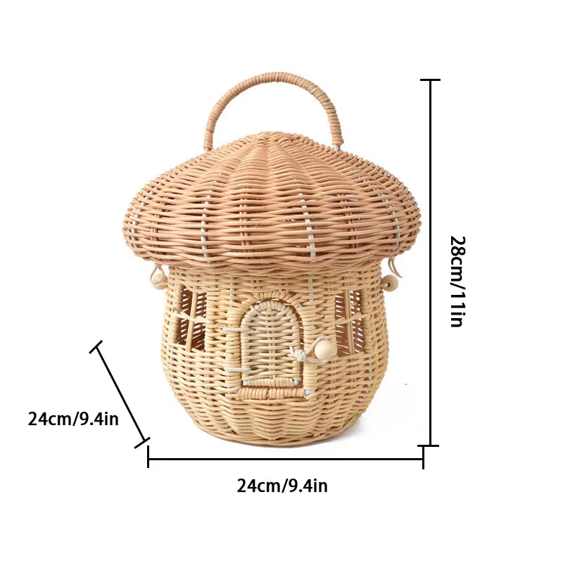 Rattan Woven Mushroom Basket