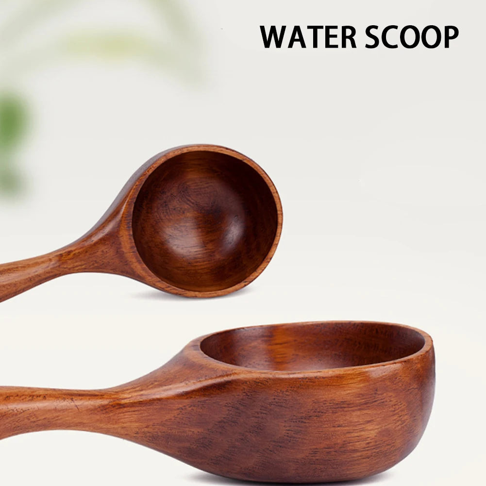 Wood Water Scoop Spoon Multipurpose Wooden Scoop Spoon Ladle Dipper Kitchen Utensil