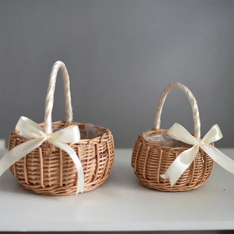 Rattan Flower Storage Basket