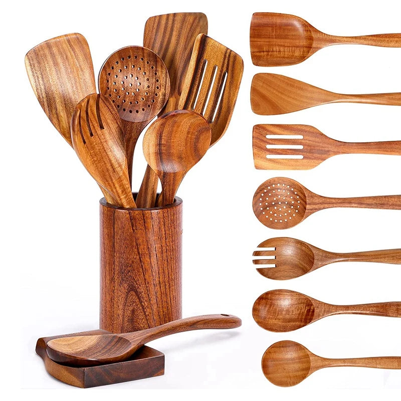 Wooden Kitchen Utensils Set