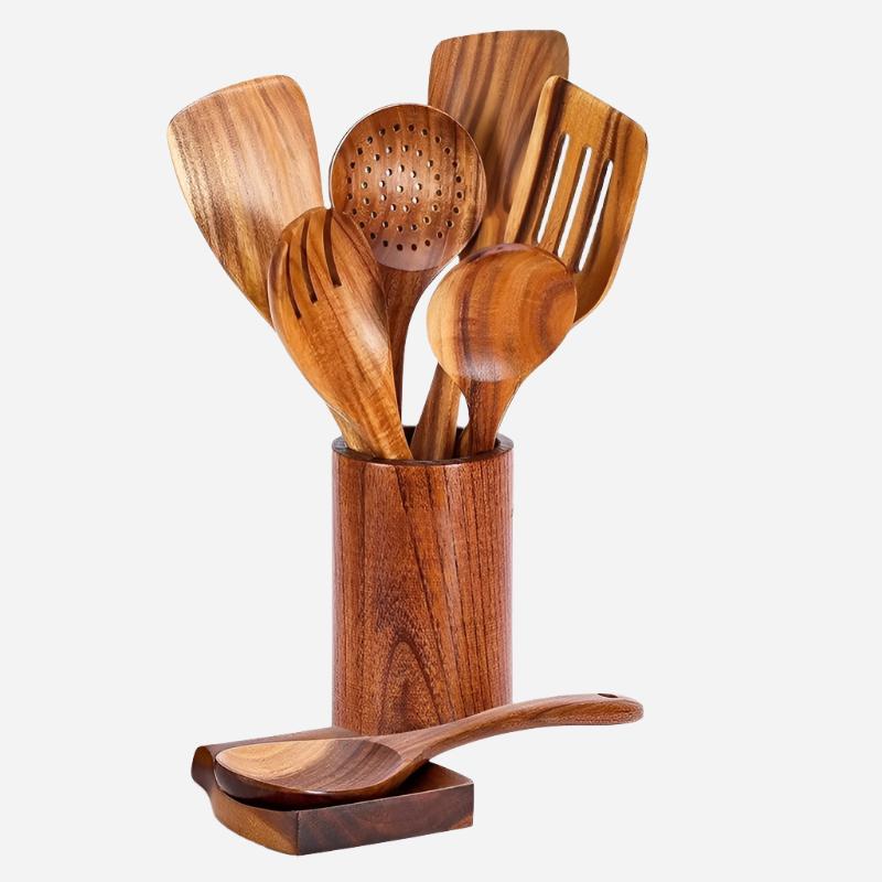 Wooden Kitchen Utensils Set