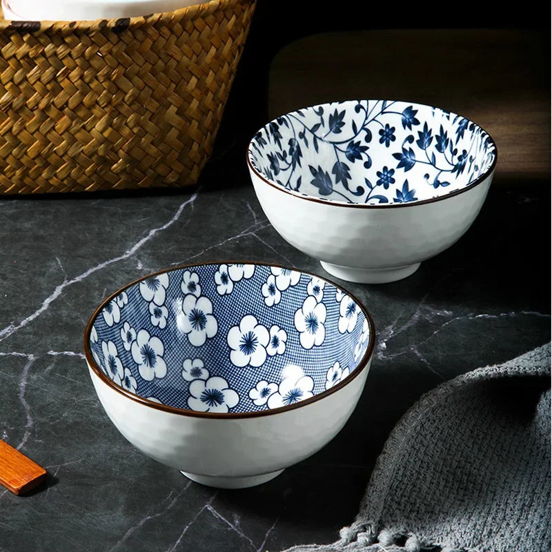 CHANSHOVA  Chinese retro style Ceramic Home small Rice bowl Porcelain noodle soup bowl Personality China Tableware H193