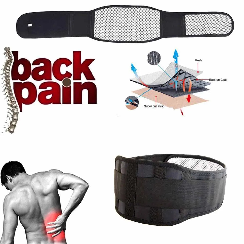 Self Heating Lower Back Supports Magnetic Therapy Lumbar Waist Bandage Back Waist Belt Tourmaline Waist Brace Support Belt Band