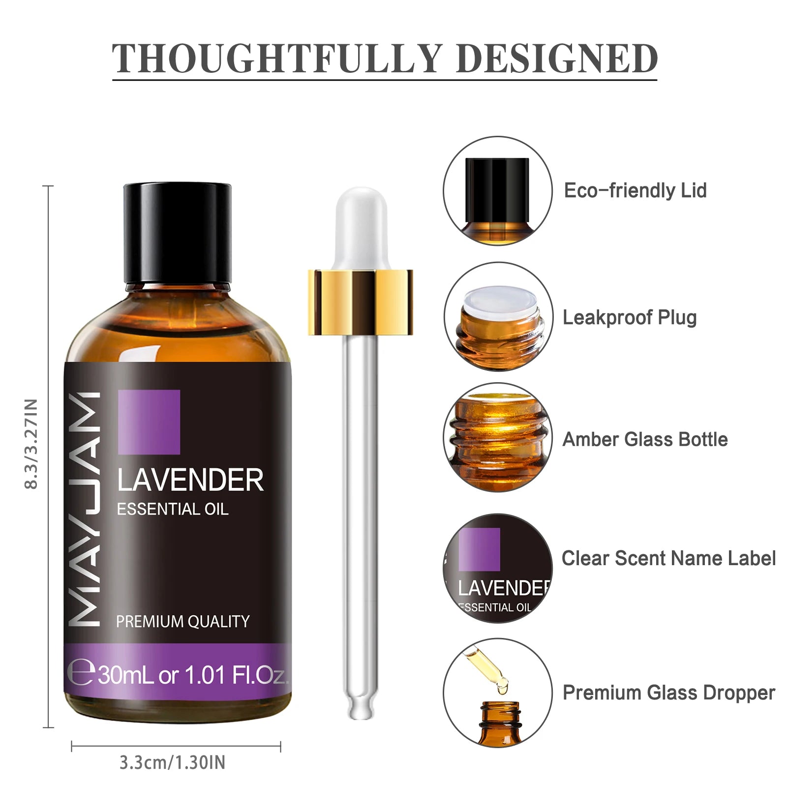 MAYJAM Humidifier Essential Oil Lavender Vanilla Sandalwood Eucalyptus Geranium Tea tree Oil For Skin Care Massage Diffuser Oil