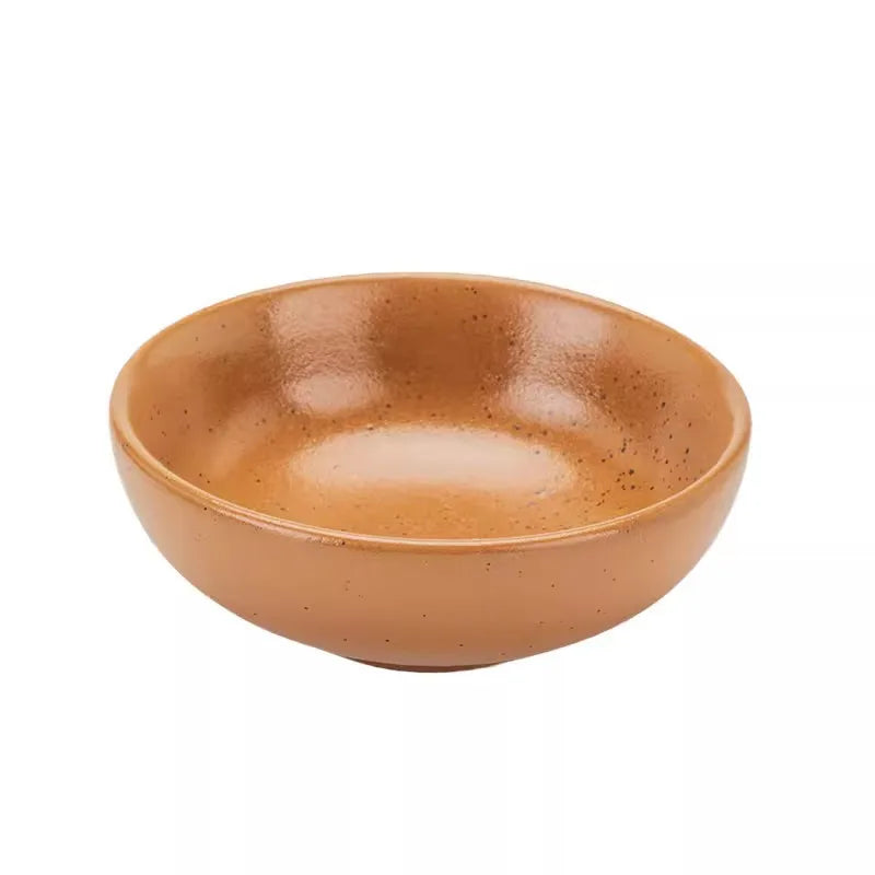 Japanese style coarse ceramic bowl, vintage wine bowl, ceramic rice bowl, specialty hotel restaurant tableware, dessert bowl