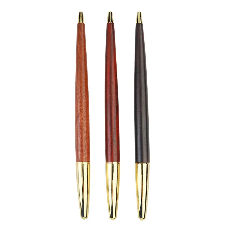 Retro 0.5mm Simple Sandalwood Wooden Fountain Pens Office Signature Pens Students Writing Painting School Stationery Supplies