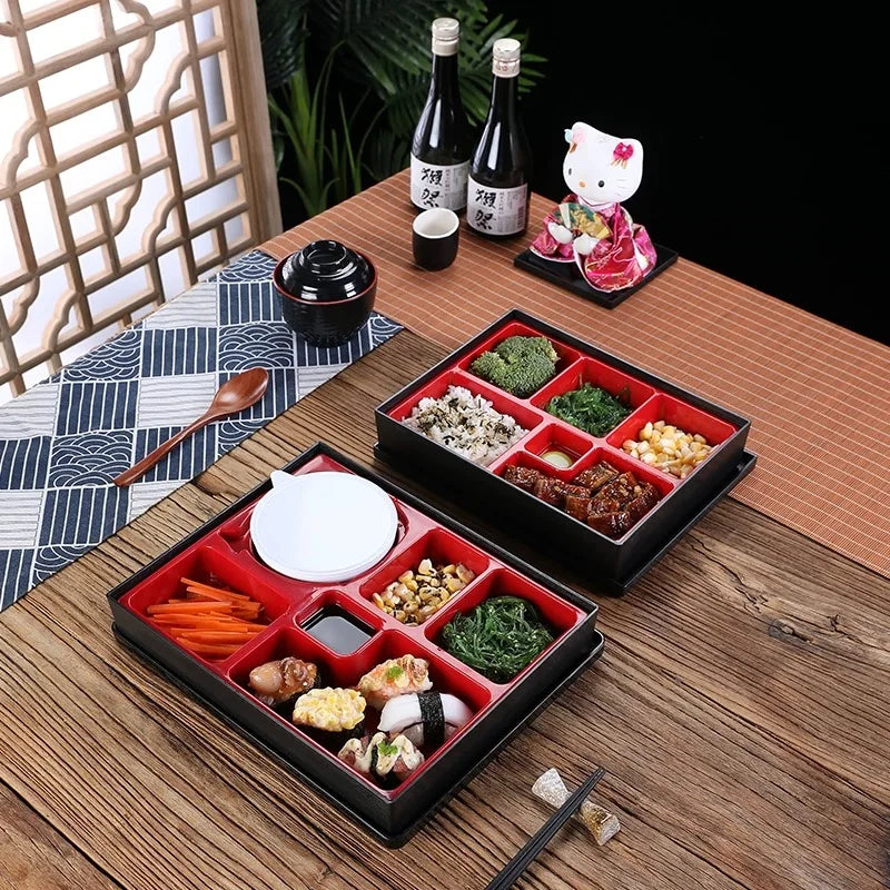 Japanese Style Business Lunch Box, Wood Grain Sushi Cooking Lunch Box, High-end Children's Lunch Box, Food Storage Container