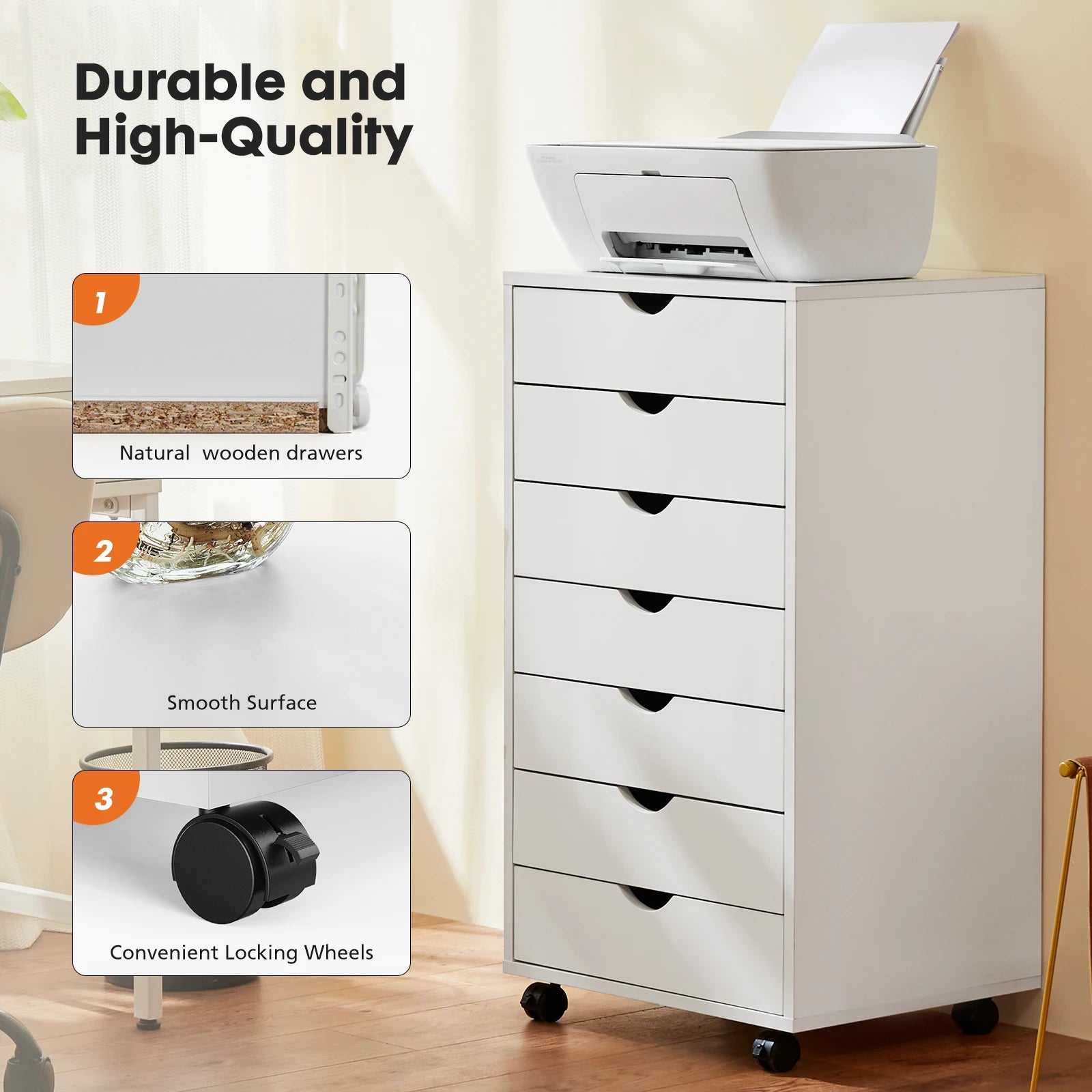 7-Drawer Rolling Storage Cabinet