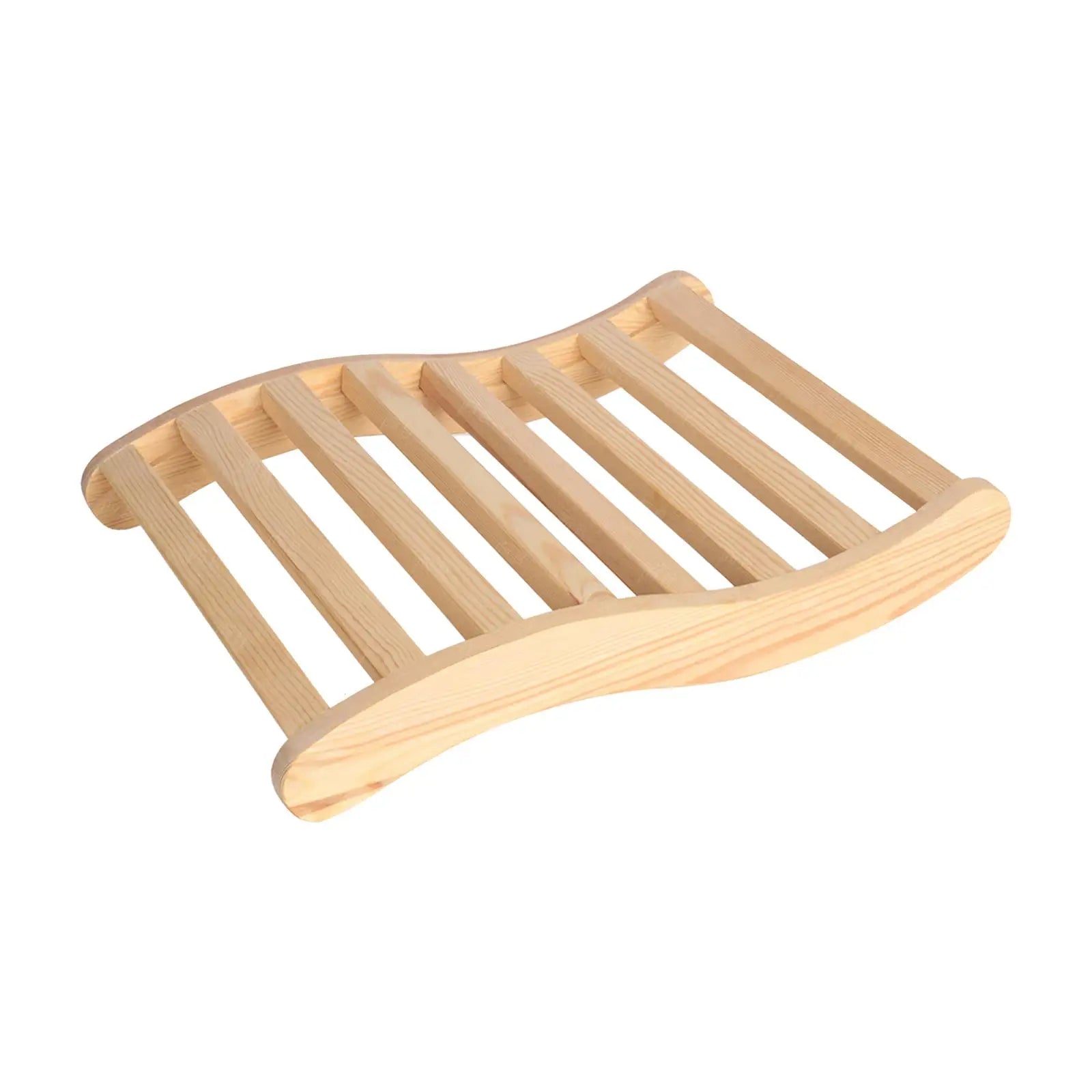 Sauna Backrest Pillow Wooden S Shape Professional Ergonomic Backrest