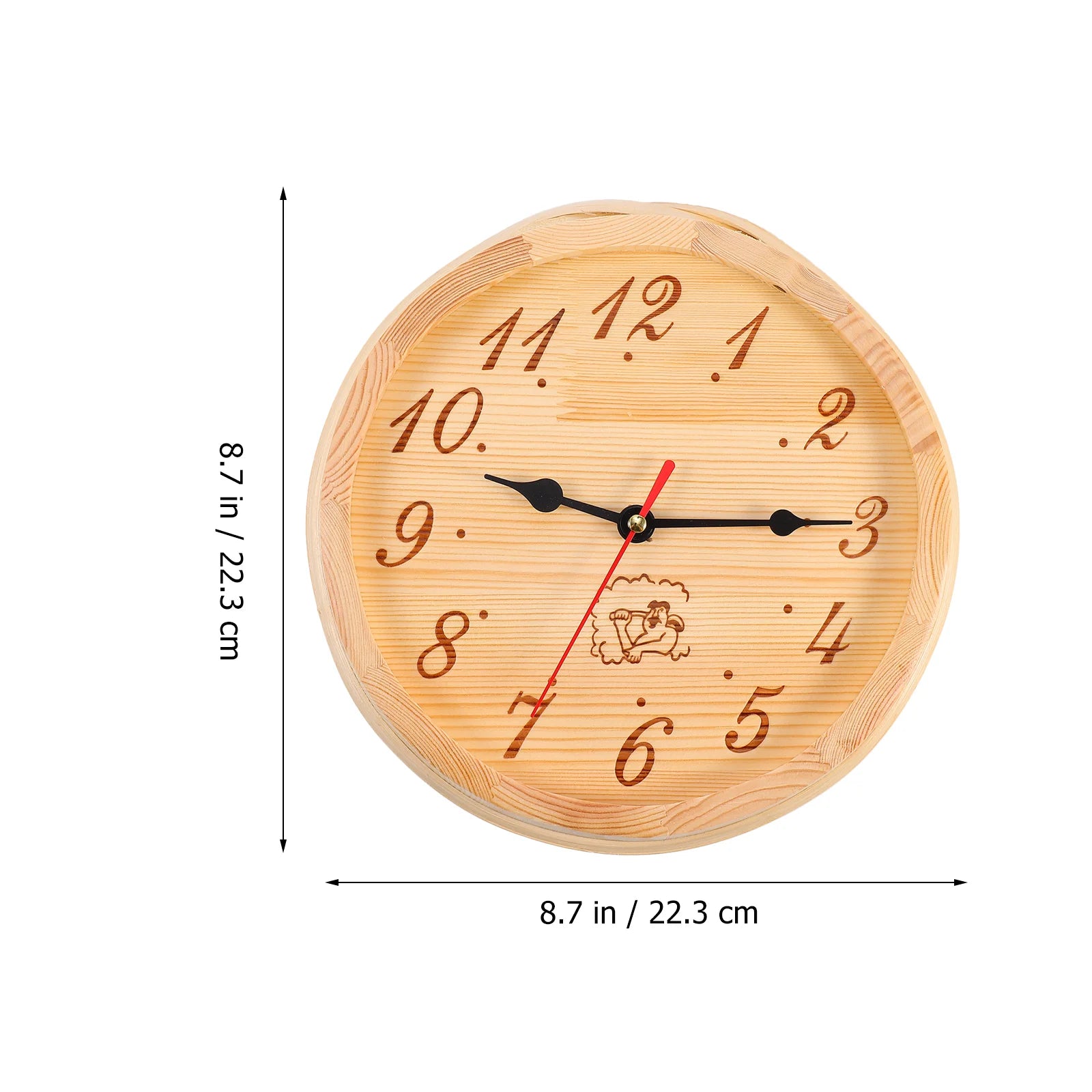 Sauna Wooden Clock Steam Room Equipment for Decorative Timer Clocks Digital Wall