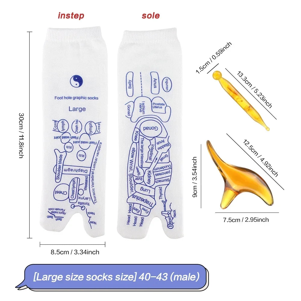 Massage Relieve Tired Feet Socks Acupressure Foot Massager Reflexology Socks Foot Point Tool Physiotherapy Sock Foot Care Tools