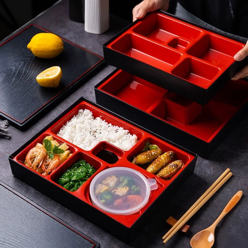 Japanese Style Business Lunch Box, Wood Grain Sushi Cooking Lunch Box, High-end Children's Lunch Box, Food Storage Container