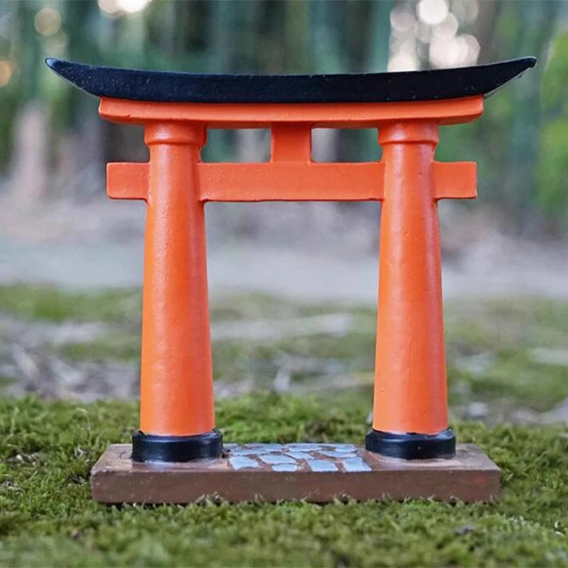 Torii Gate Japanese Decor Miniature Bonsai Zen Craft Garden Torii Shrine Shinto Landscape Sandstone Micro Decor Ornaments