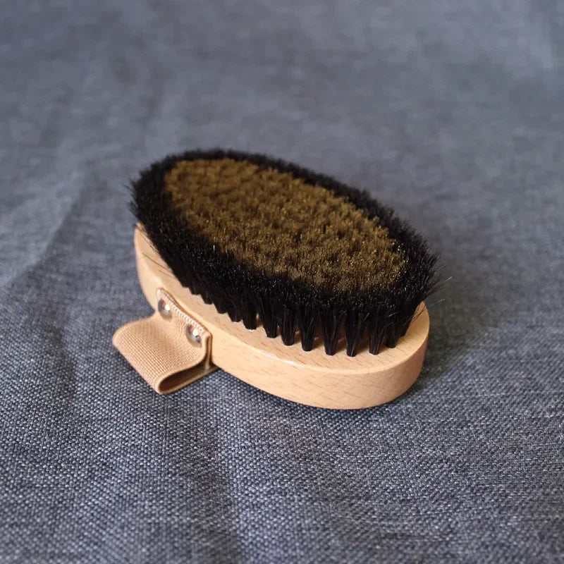 Beech Horsehair Copper Wire Ion Brush Body Rejuvenation Brush Meridian Massage Brush Cellulite Muscle Brush