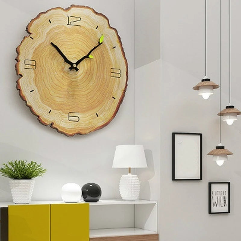 12 Inch Vintage Wooden Clock Cafe Office Home Kitchen Wall Decor Silent Clock Design Art Large Wall Clock Gift Home Wall Clock