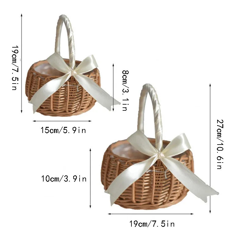 Rattan Flower Storage Basket