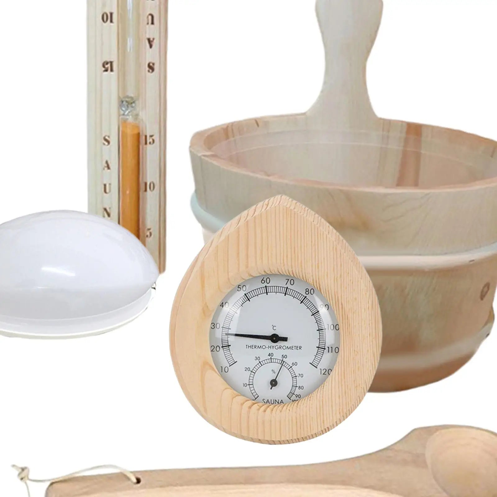 Sauna Accessories Set Sauna Heater Hotels Sauna Wooden Bucket and Ladle Kit