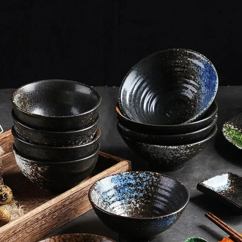 5 Inch Japanese-style Rice Bowl Creativity Household 4.5inch Ceramic Bowl Restaurant Soup Bowls Ramen Bowl for Kitchen Tableware