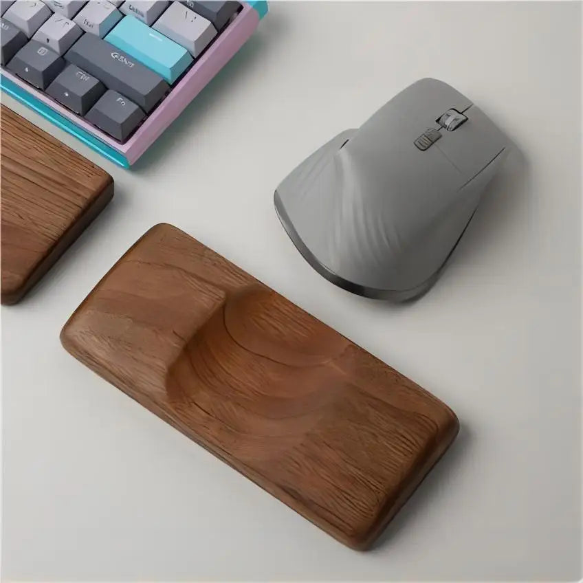 Mouse Wrist Rest Made of Wood Black Walnut Beech Wood for Computer Notebook Office Population Natural Wood Products Ergonomics