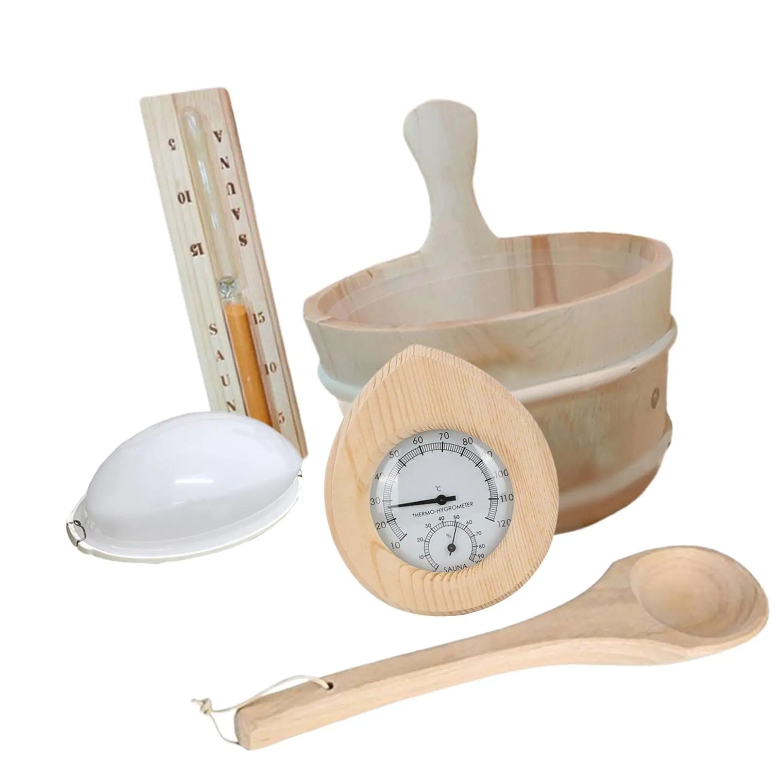 Sauna Accessories Set Sauna Heater Hotels Sauna Wooden Bucket and Ladle Kit