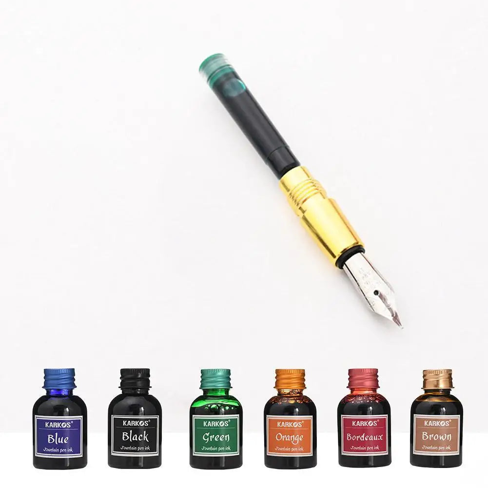 1 Bottle Pure Colorful 30ml Fountain Pen Ink Universal Refill Ink Stationery School Brand New Product Peace And Happiness