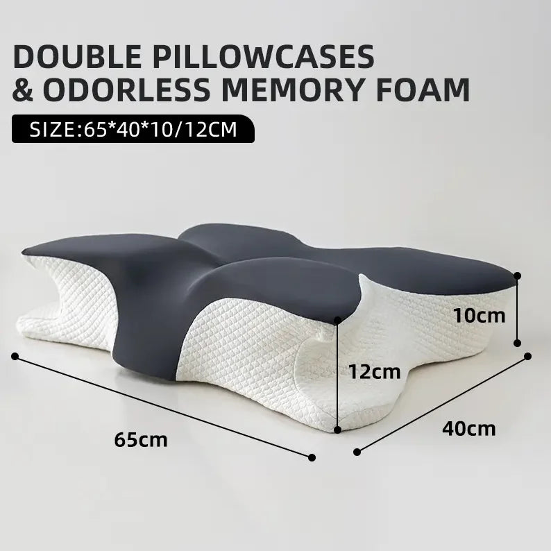 Butterfly Shape Pillow Neck protection Slow Rebound Memory Foam Pillow Health Care Cervical Orthopedic Neck Foam Pillows