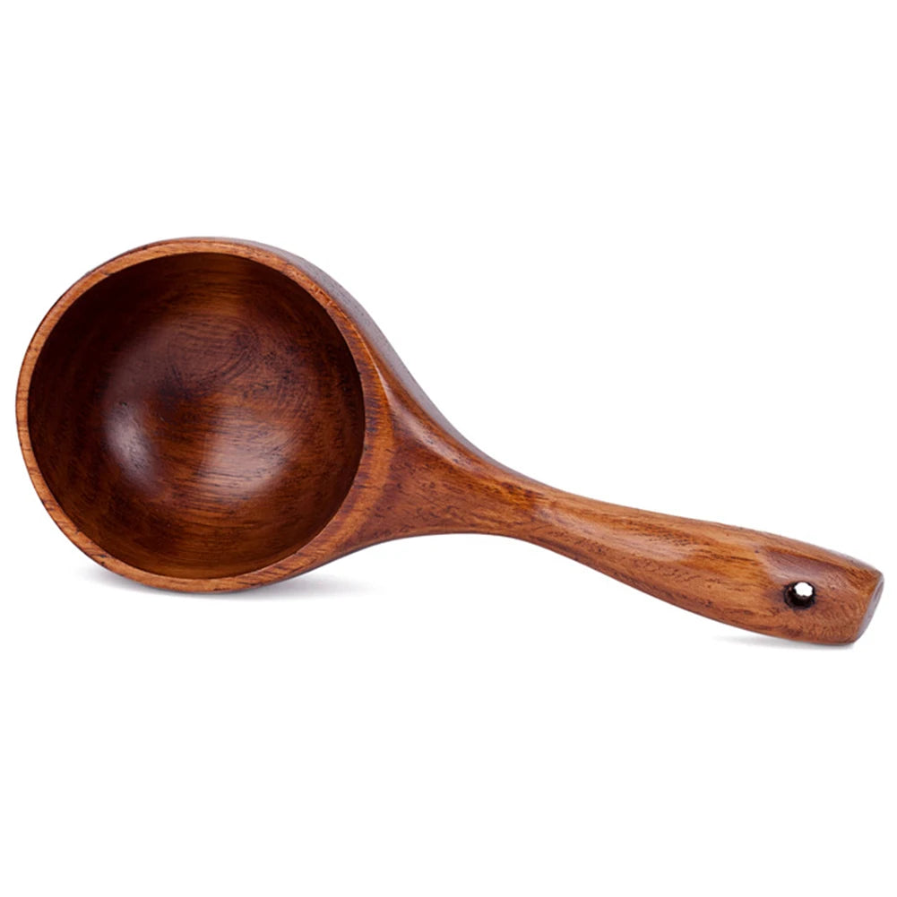 Wood Water Scoop Spoon Multipurpose Wooden Scoop Spoon Ladle Dipper Kitchen Utensil