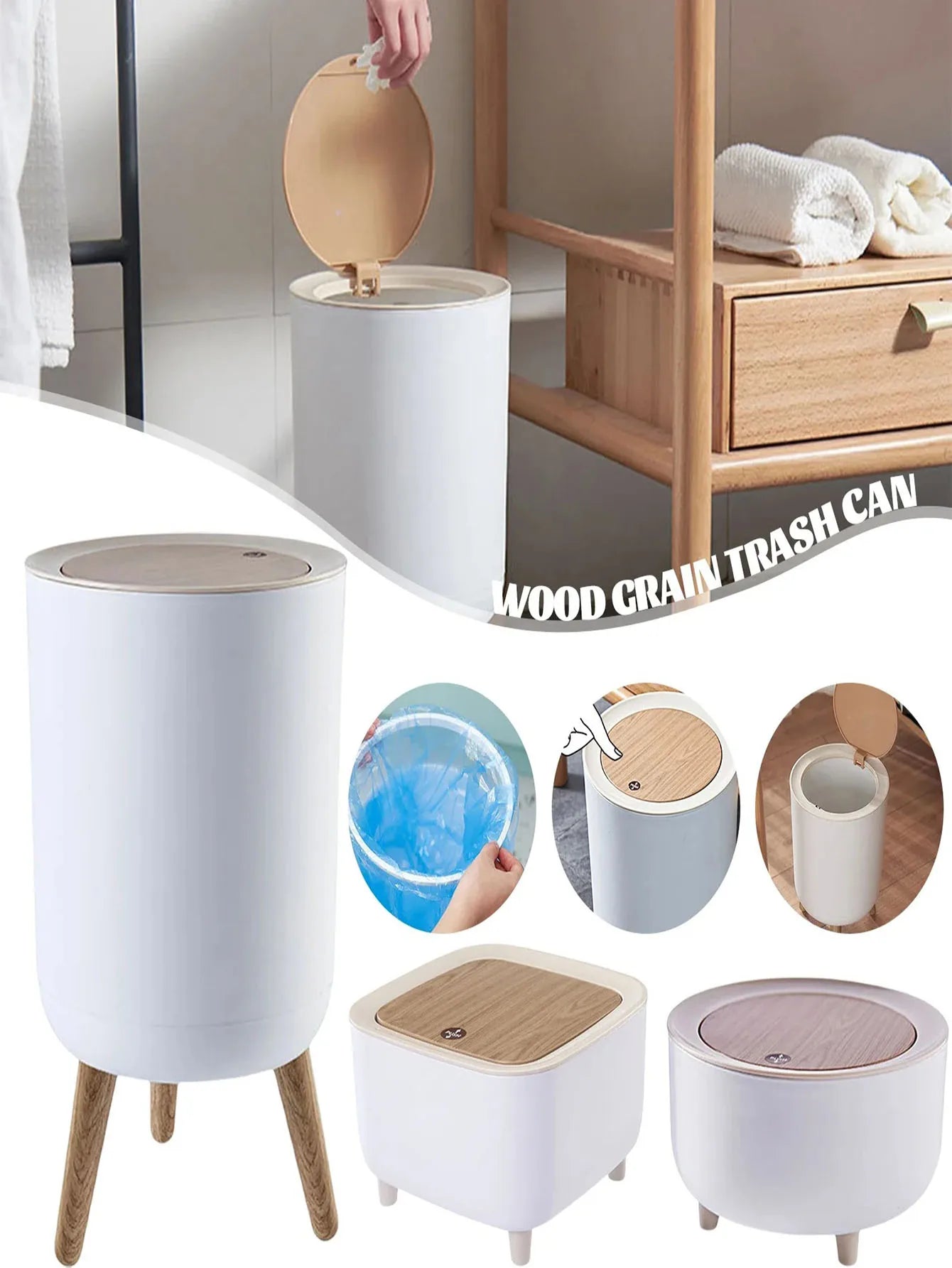 Wastebasket with Lid