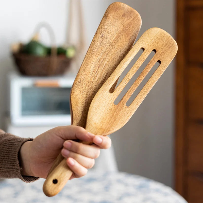 Wood Long Handle Spatula