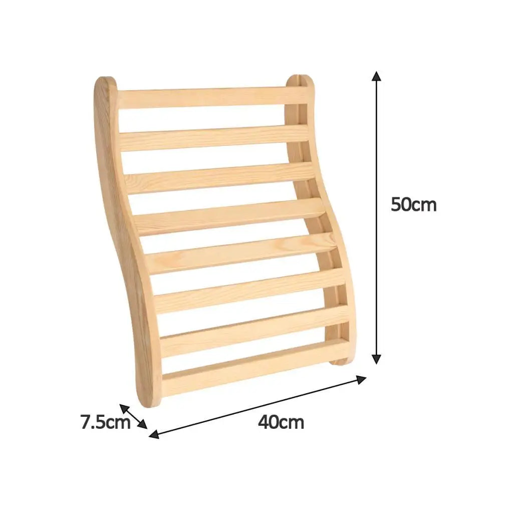 Sauna Backrest Pillow Wooden S Shape Professional Ergonomic Backrest