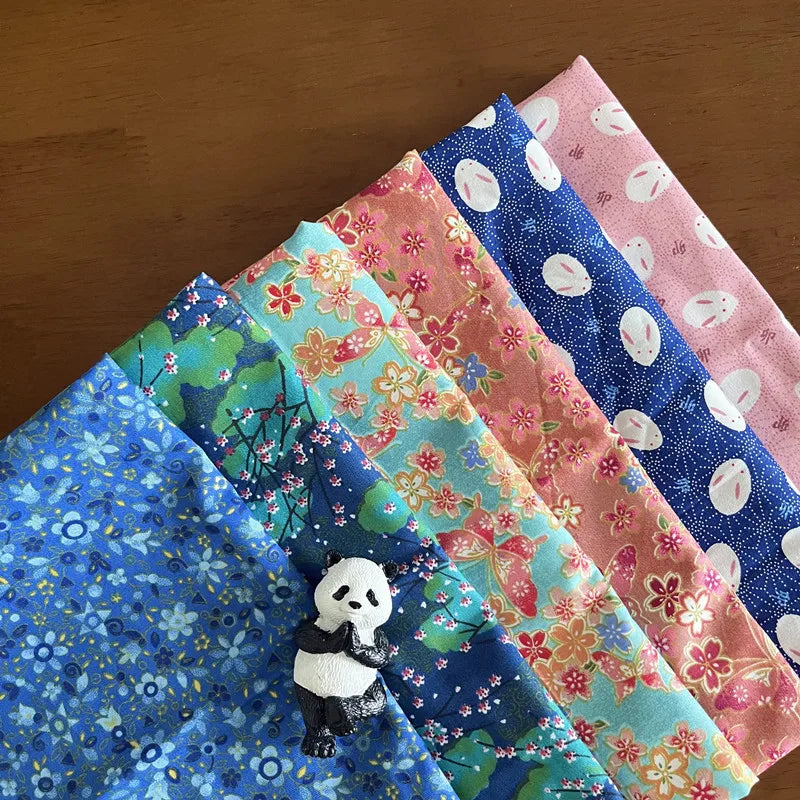 Japanese Handkerchief Furoshiki Pastoral Floral Print Picnic Bento Wrapping Cloth Dust Cover Tablecloth Gift Packaging Kerchief