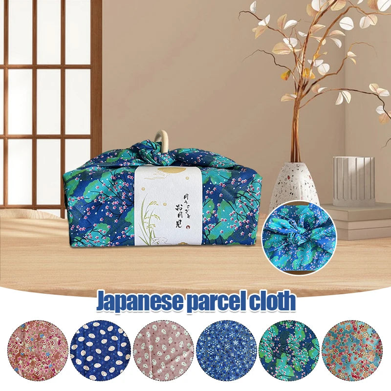 Japanese Handkerchief Furoshiki Pastoral Floral Print Picnic Bento Wrapping Cloth Dust Cover Tablecloth Gift Packaging Kerchief