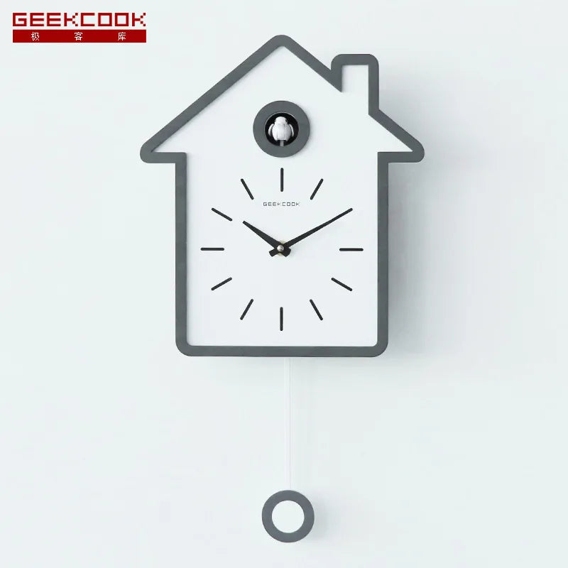 Modern Cuckoo Clock Pendulum Wall Clock Silent Watches Luxury Birds Mechanism Clocks Wall Home Decor Living Room Decoration Gift