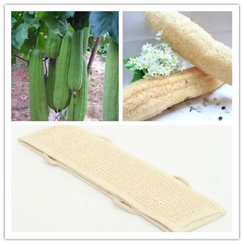 Natural Soft Exfoliating Loofah Bath Shower Unisex Massage Spa Scrubber Sponge Back Strap Body Skin Health Cleaning Tool