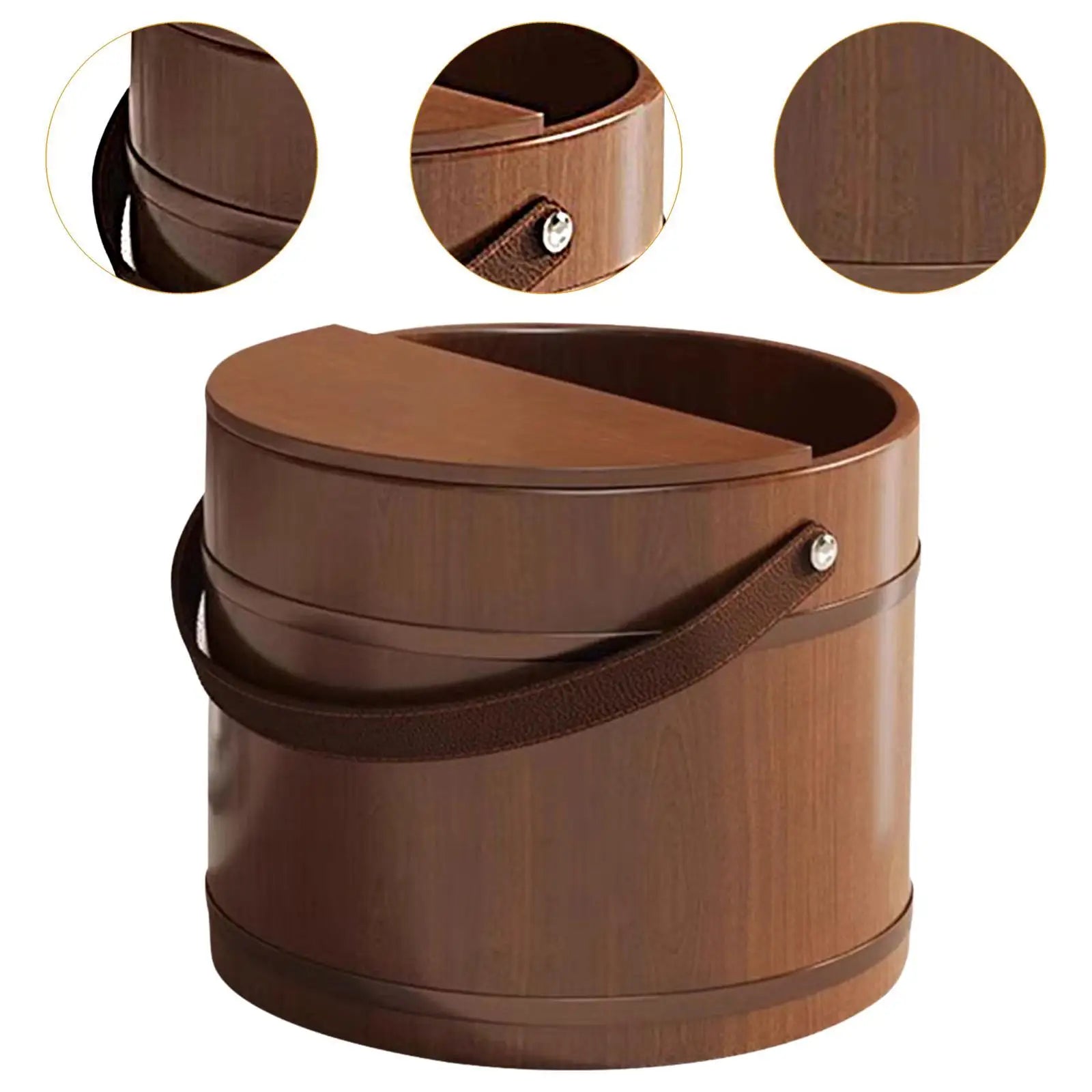 Wood Foot Bath Foot Soak Tub, Laundry Tub Barrel, Pedicure Tub, SPA Washing Bowl